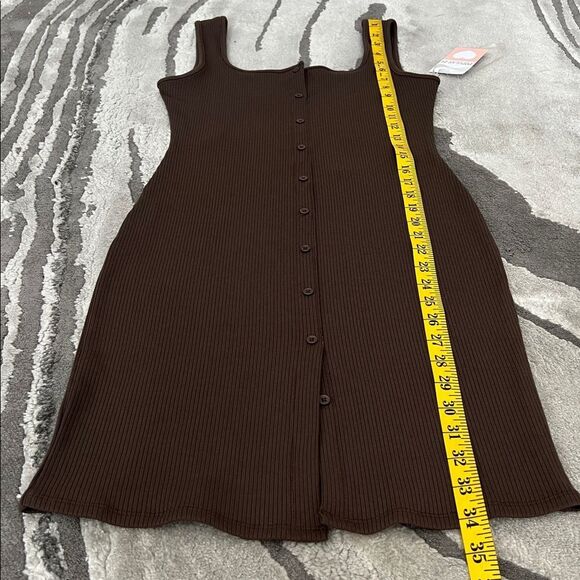Popular 21 Ribbed Knit Tank Bodycon Dress Medium - Picture 10 of 12